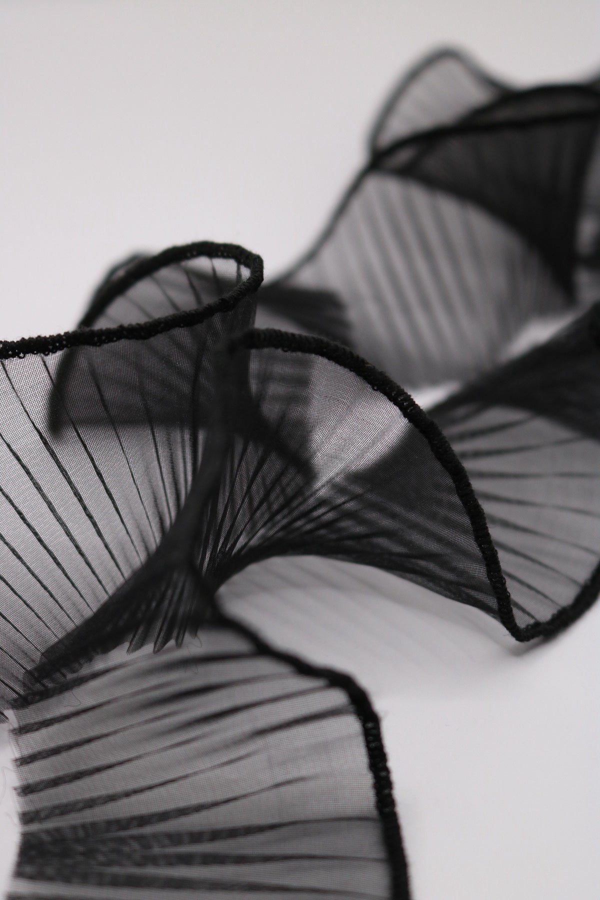 Plisado tira organza BLACK
