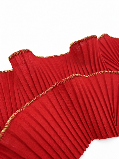 Tira popelina rojo doré