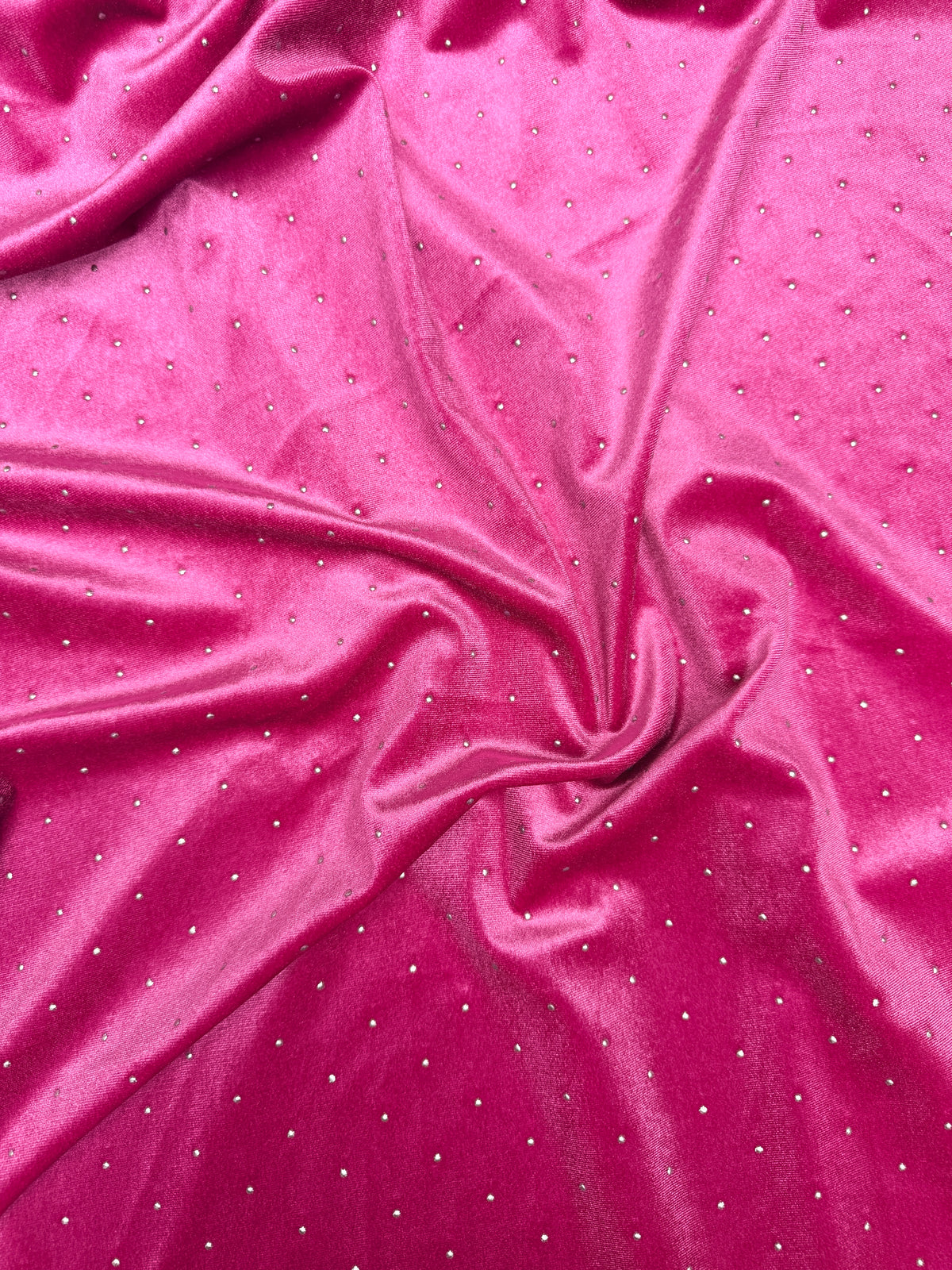 Terciopelo tachas fucsia