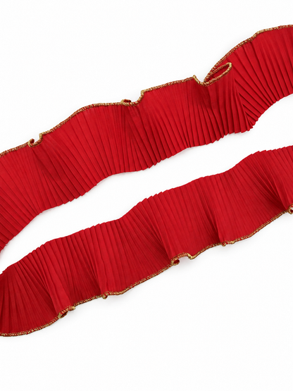 Tira popelina rojo doré