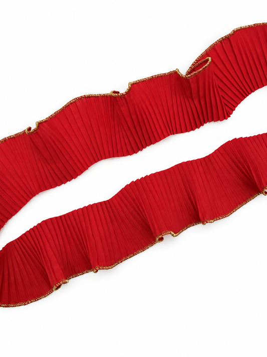 Tira popelina rojo doré