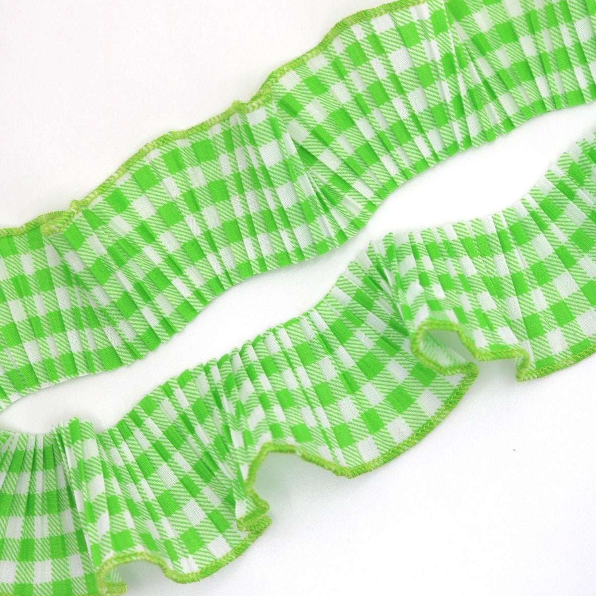 Tira popelina  cuadrillé verde cata