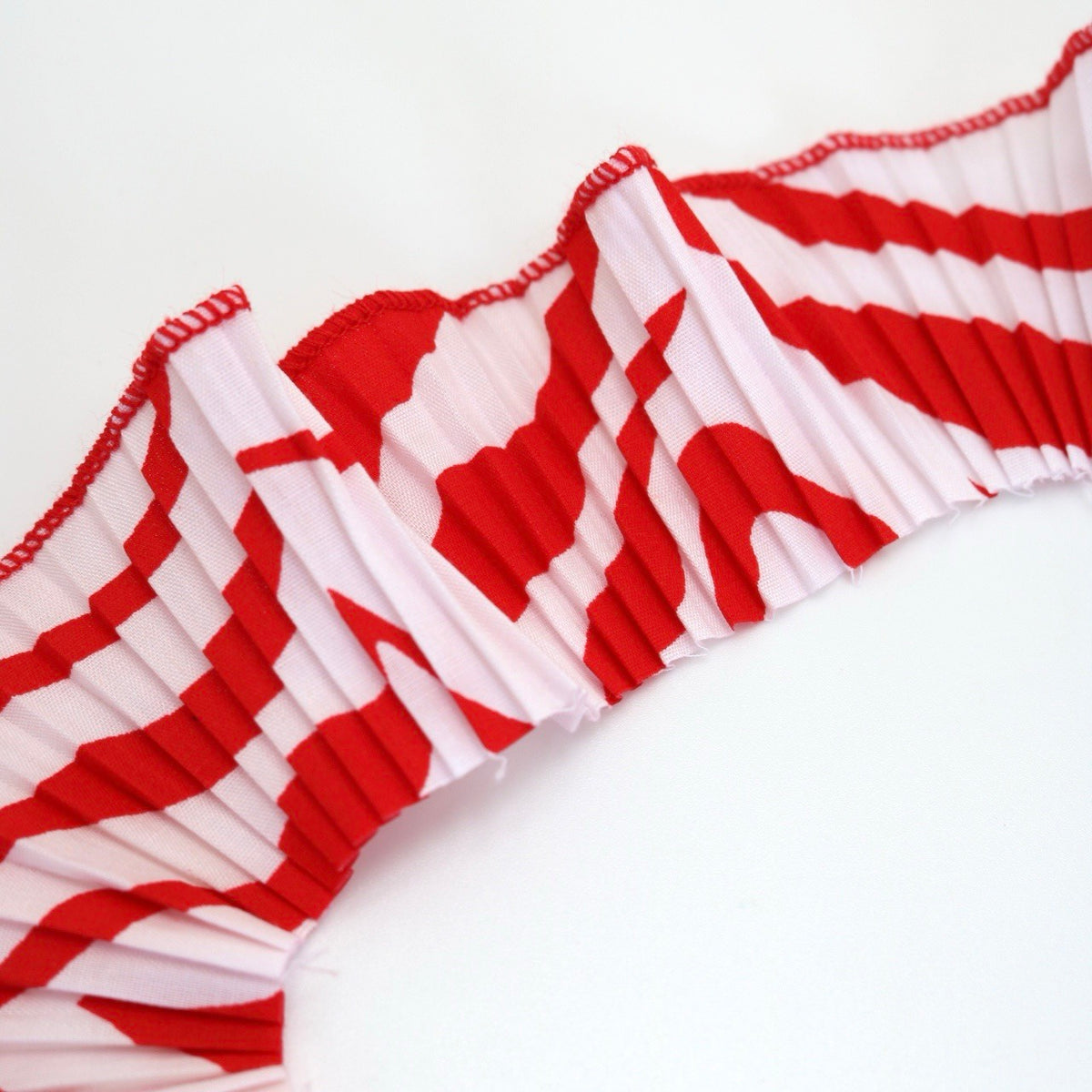 Tira popelina cebra rojo