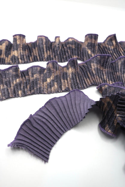 Plisado Leopardo lavanda