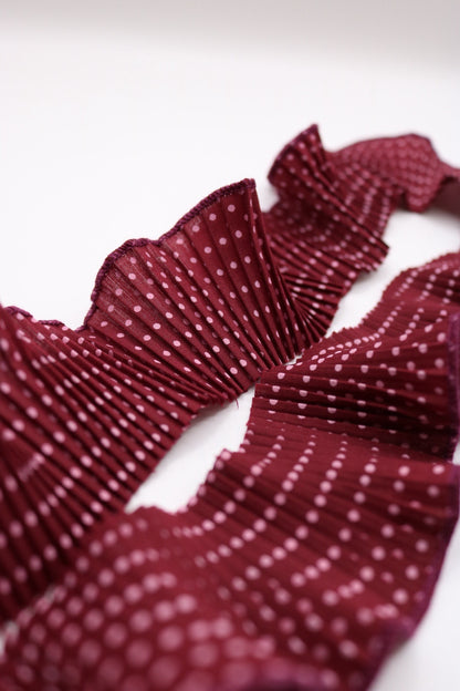 Plisado Polka burdeo