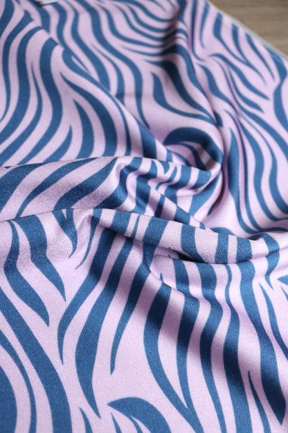 Lycra DuPont cebra lila