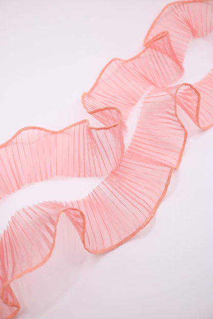 Plisado tira organza rosé