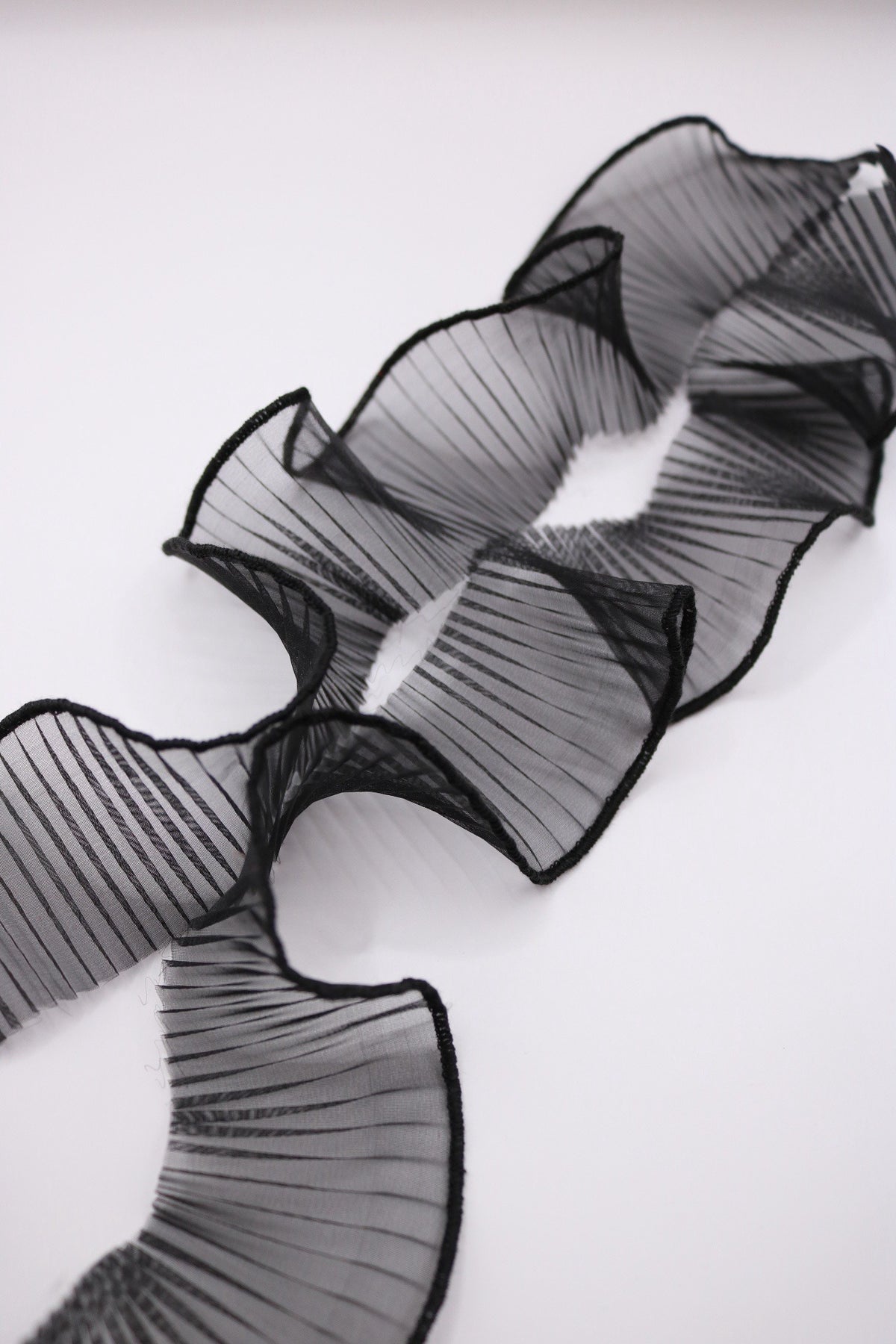 Plisado tira organza BLACK
