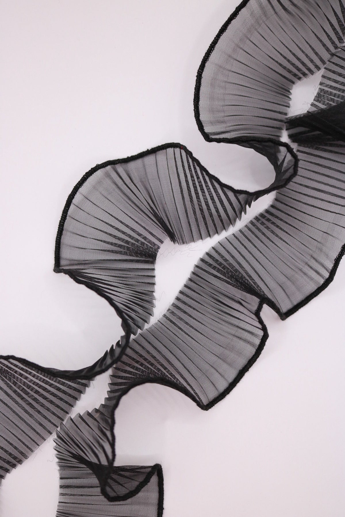 Plisado tira organza BLACK