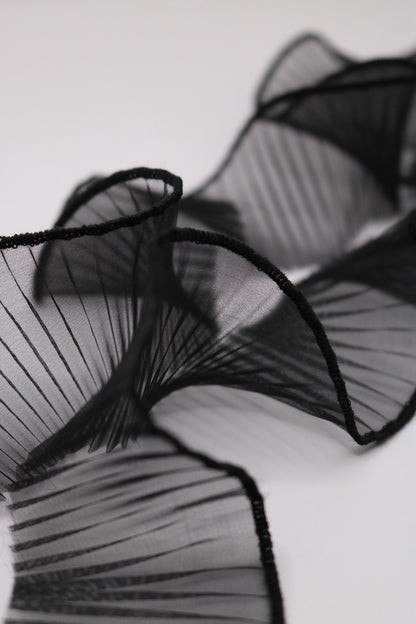 Plisado tira organza BLACK