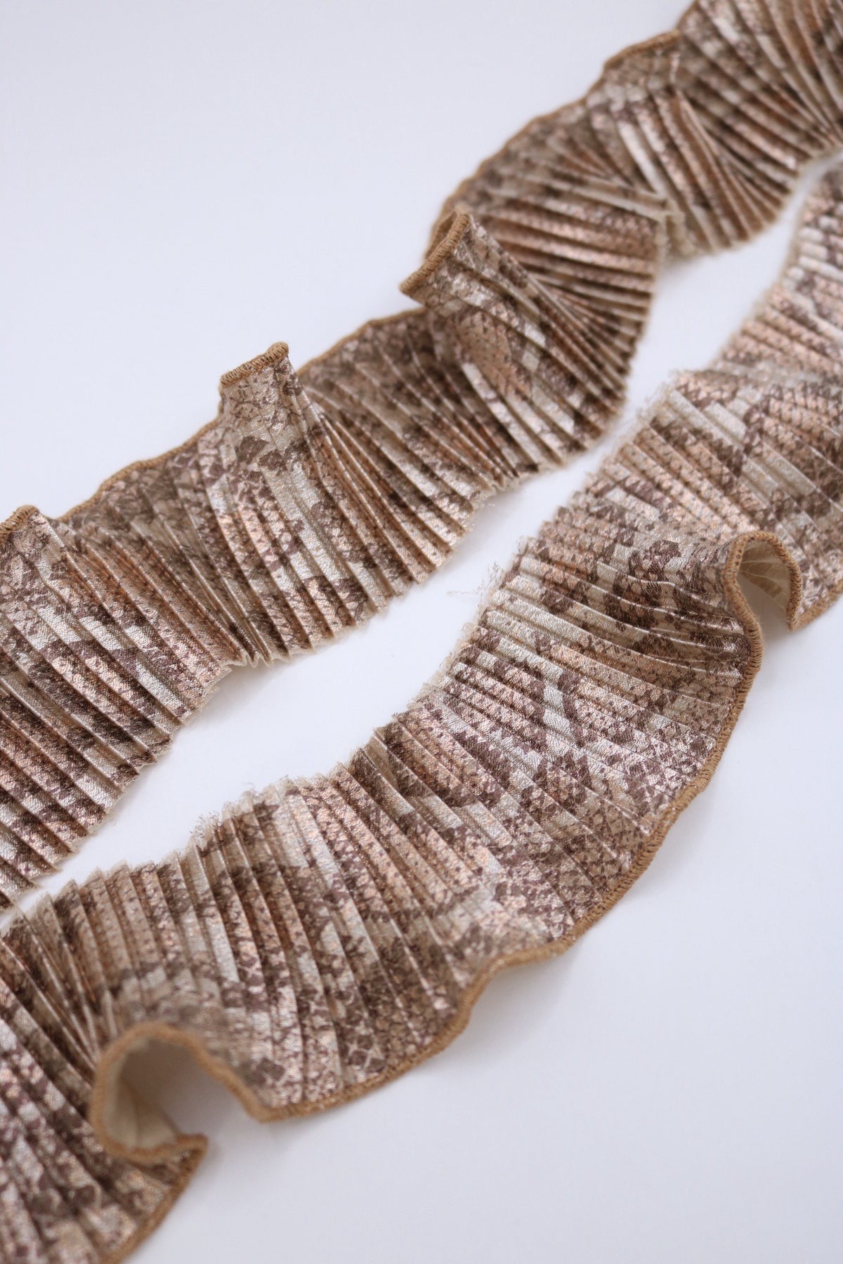 Tira plisada Snake Beige