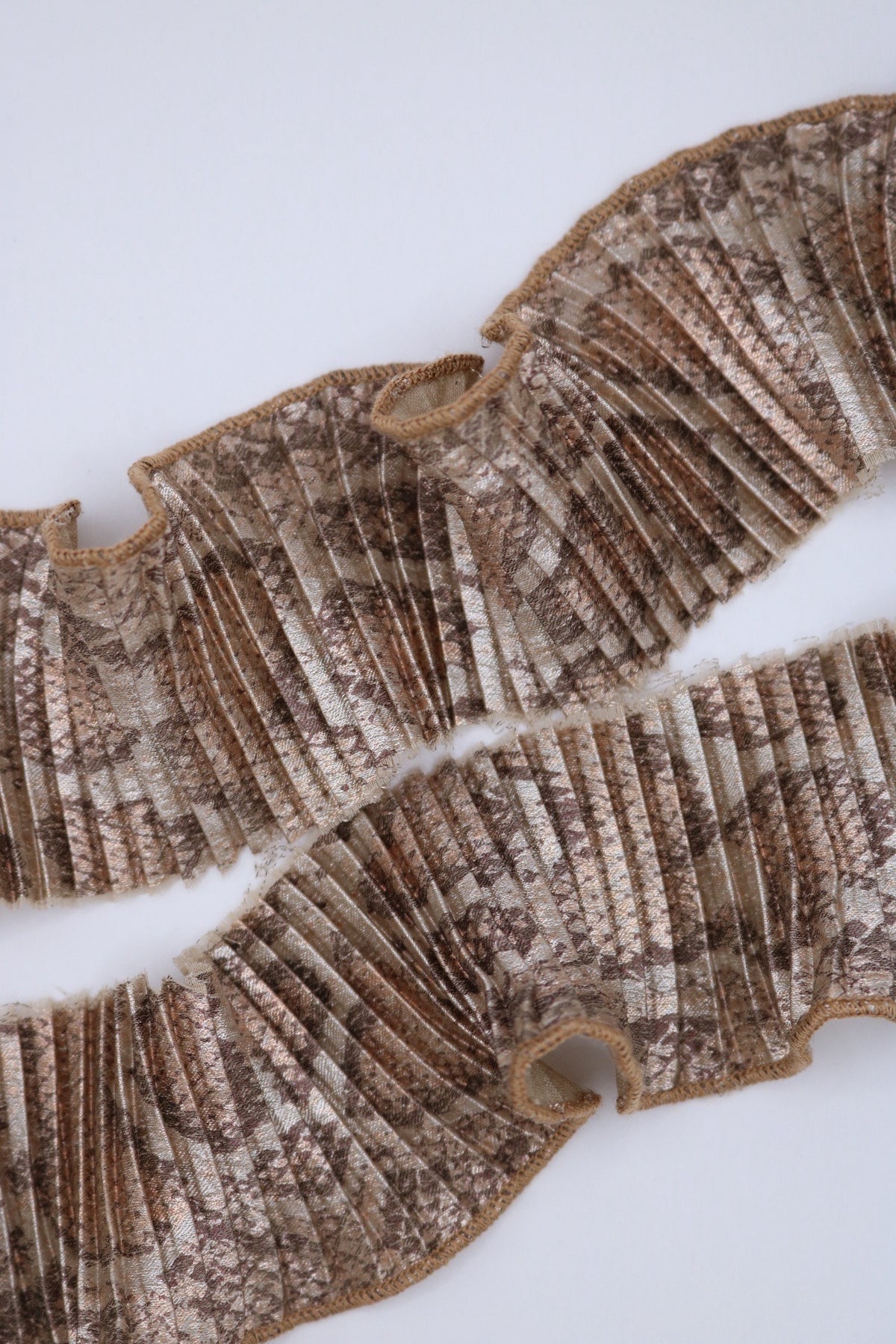 Tira plisada Snake Beige