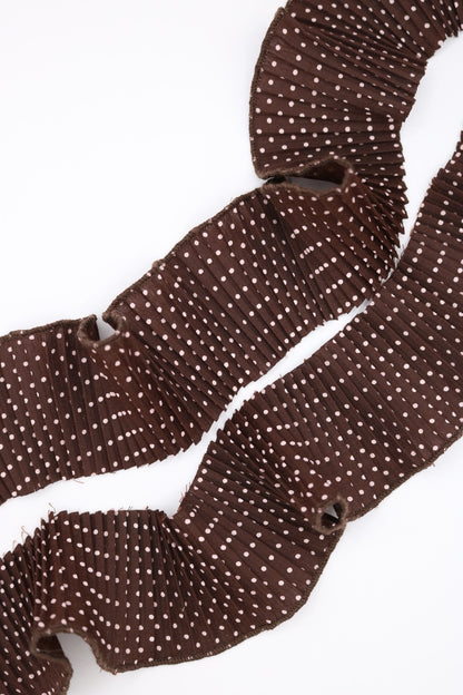 Tira plisada chocolate dots