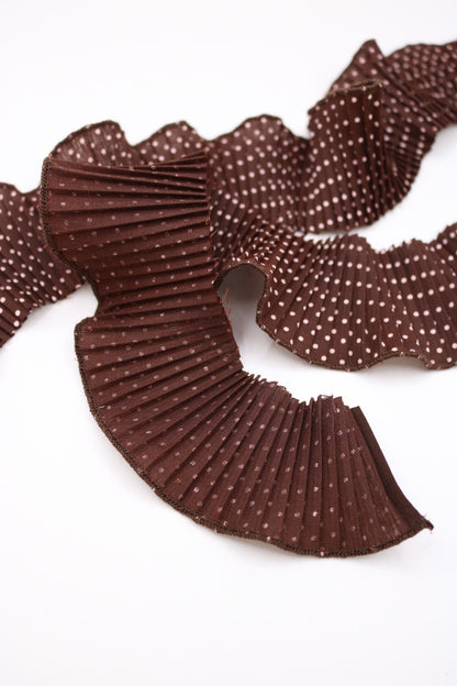 Tira plisada chocolate dots