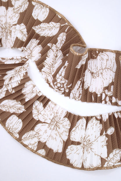 Tira plisada camel floral