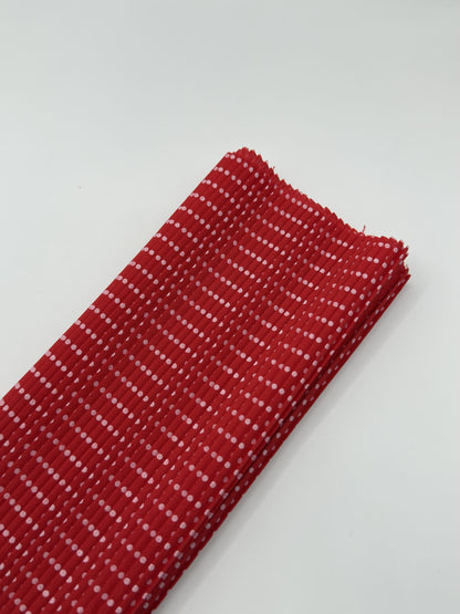 Pieza popelina rojo polka